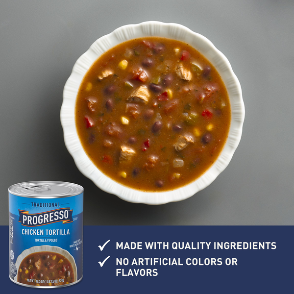 Progresso Traditional, Chicken Tortilla Canned Soup, Gluten Free