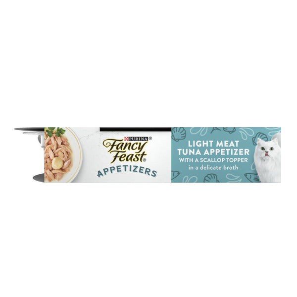 Purina Fancy Feast Lickable Wet Cat Food Topper Light Meat Tuna Appetizer with Scallop