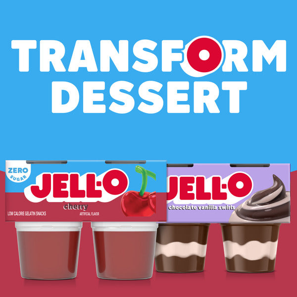 Jell-O Cherry Sugar Free Refrigerated Gelatin