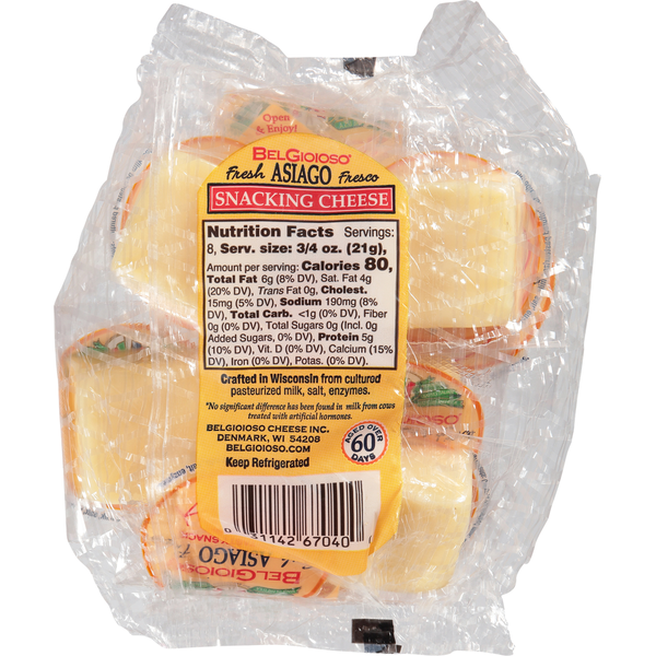 BelGioioso Snacking Cheese, Fresh Asiago