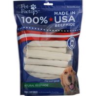 Pet Factory Beefhide, Natural, Chip Rolls, 18 Pack️