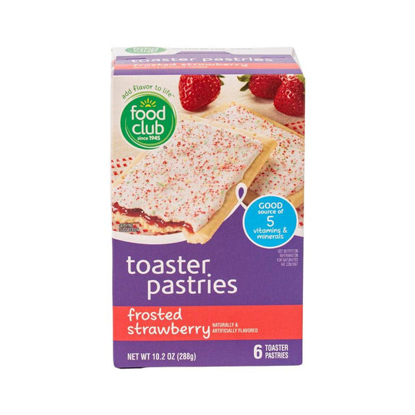 Food Club Frosted Strawberry Toaster Pastries