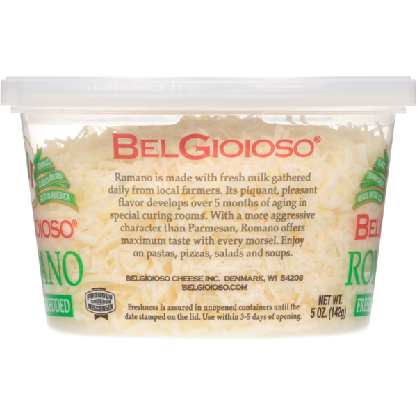 BelGioioso Shredded Cheese, Romano