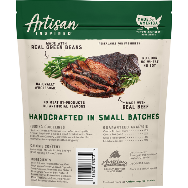 Artisan Inspired Treats for Dogs, Smoked Beef Brisket with Green Beans Flavor
