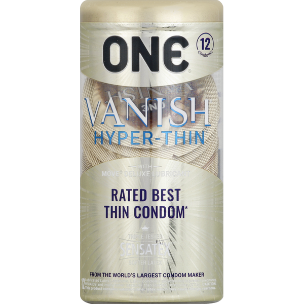O.N.E. Condoms, Lubricated Latex, Hyper-Thin