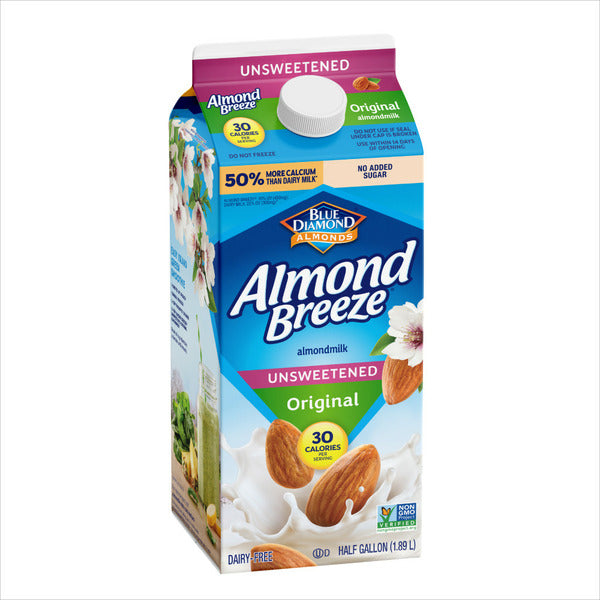 Almond Breeze Unsweetened Original Almondmilk Non Dairy Milk Alternative