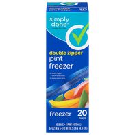 Simply Done Pint Freezer Bags, Double Zipper️