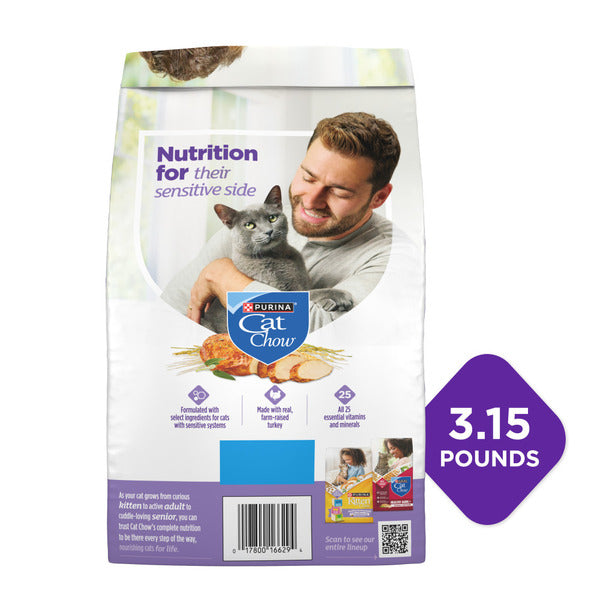 Purina Cat Chow Gentle Dry Cat Food, Sensitive Stomach + Skin