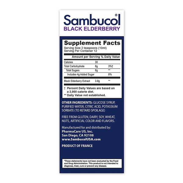 Sambucol Black Elderberry Original Immune Support Syrup