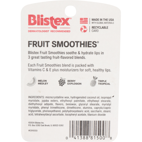 Blistex Melon Medley/Berry Explosion/Triple Tropical Lip Moisturizer