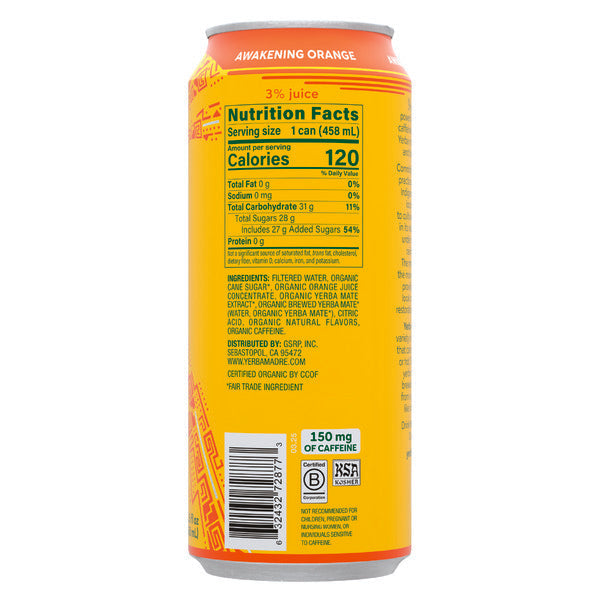 Yerba Madre Organic Yerba Mate Awakening Orange