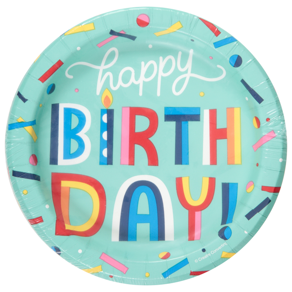 Sensations Birthday Bliss Premium Paper Plates