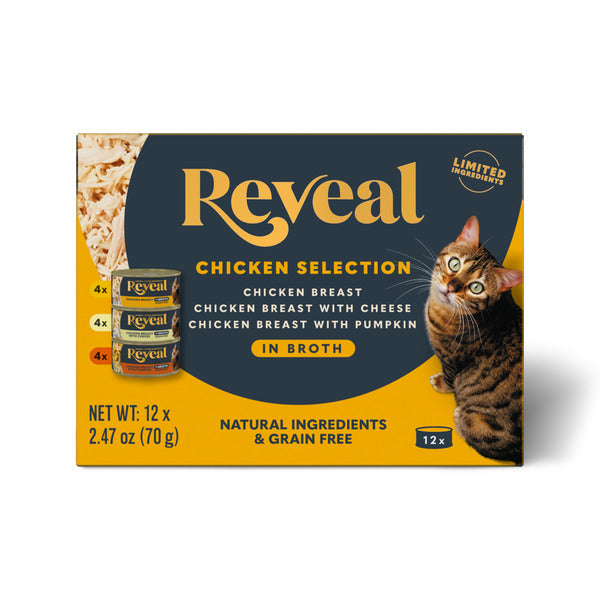 Reveal Natural Wet Cat Food, Chicken Variety in Broth