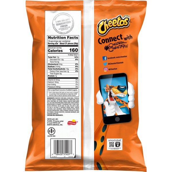 Cheetos Cheese Flavored Snacks, Flamin&
