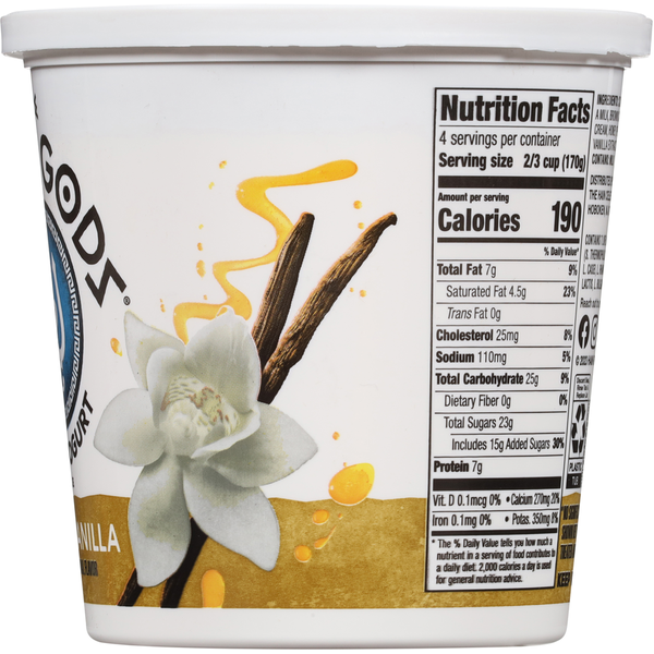 Greek Gods Greek Style Honey Vanilla Yogurt