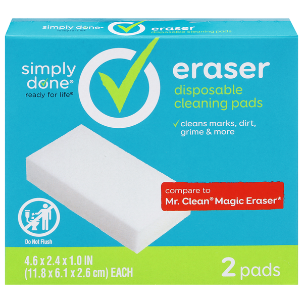 Simply Done Cleaning Pads, Disposable, Eraser - 4.6 x 2.4 x 1 in