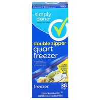 Simply Done Double Zipper Quart Size Freezer Bags️ DestGlow