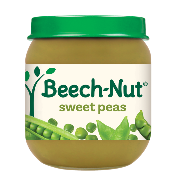 Beech-Nut Stage 2 Baby Food, Sweet Peas, 4 oz Jar