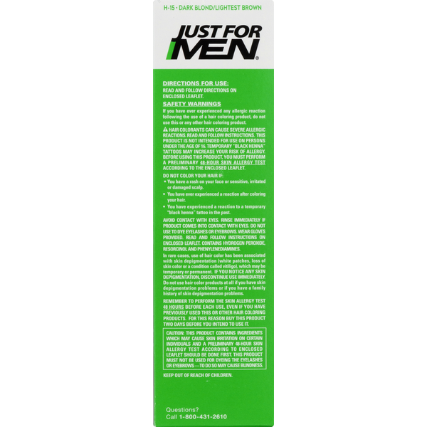 Just For Men Shampoo-In Color, Dark Blond/Lightest Brown H-15
