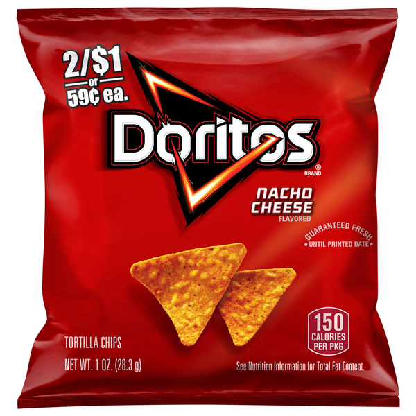 Doritos Nacho Cheese Flavored Tortilla Chips