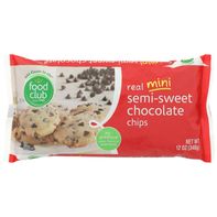 Food Club Chocolate Chips, Semi-Sweet, Mini️