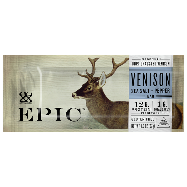 EPIC Bar, Sea Salt + Pepper, Venison