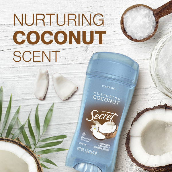 Secret Fresh Clear Gel Antiperspirant and Deodorant, Coconut Scent