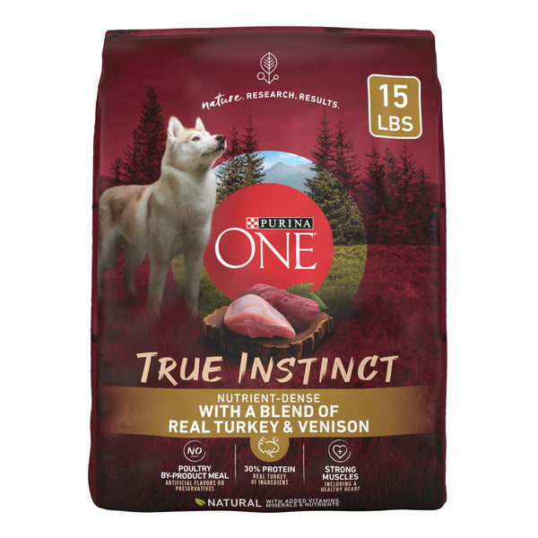 Purina ONE True Instinct With A Blend Of Real Turkey and Venison Dry Dog Food DestGlow
