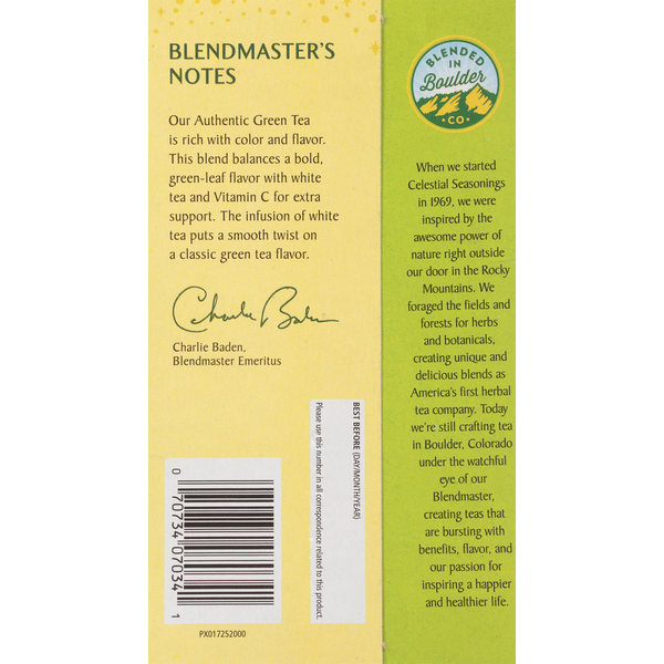 Celestial Seasonings Authentic Green Tea
