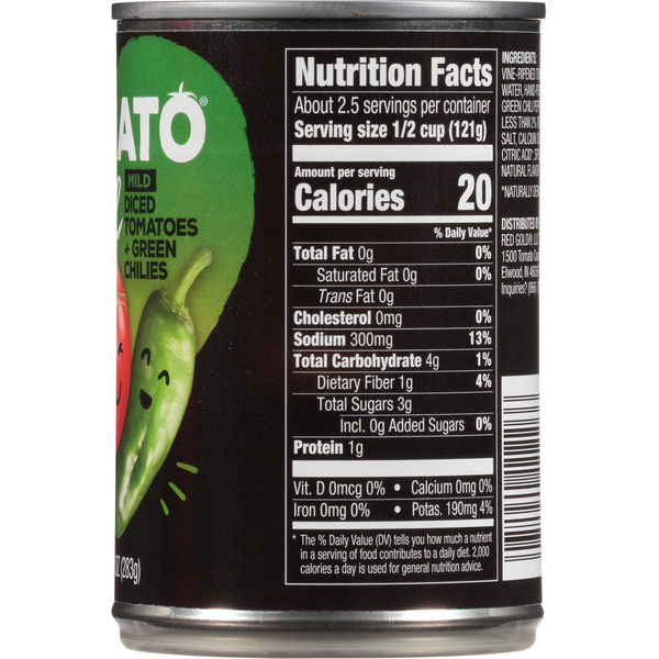 Red Gold Mild Diced Tomatoes + Green Chilies