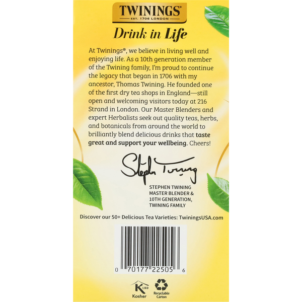 Twinings Tea Bags Lemon & Ginger Herbal Tea Value Pack