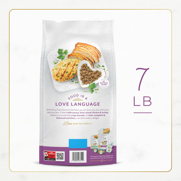 Purina Fancy Feast Dry Cat Food with Savory Farm-Raised Chicken and Turkey