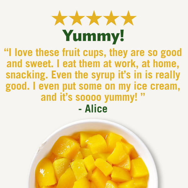 Del Monte Diced Peaches in 100% Juice Plastic Fruit Cup Snacks