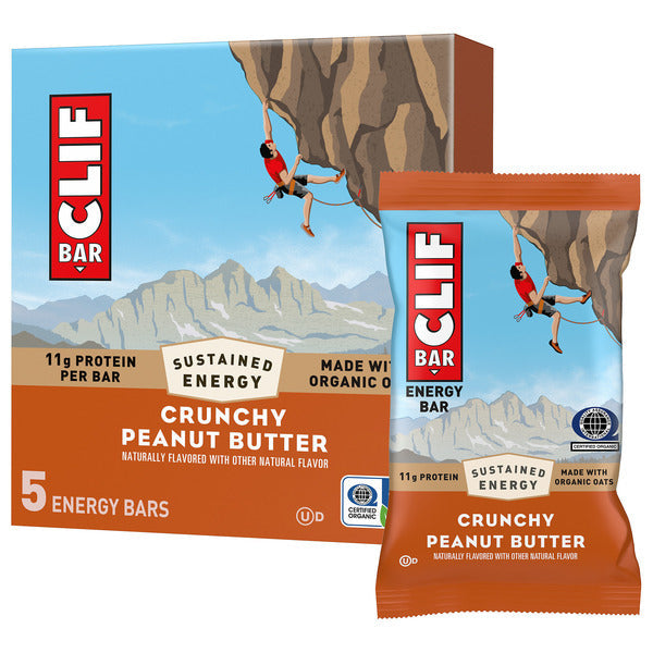 CLIF BAR Energy Protein Bars, Crunchy Peanut Butter, Non-Gmo 12 oz