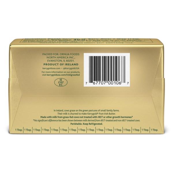 Kerrygold Grass-Fed Pure Irish Salted Butter Foil