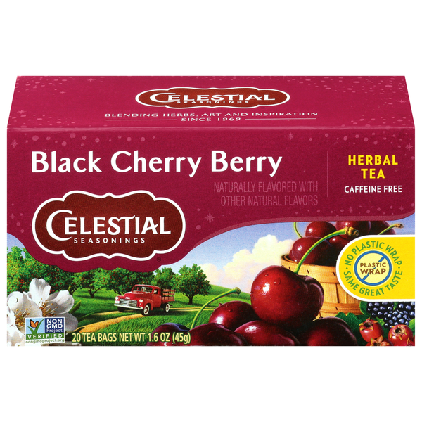 Celestial Seasonings Black Cherry Berry, Caffeine-Free Herbal Tea