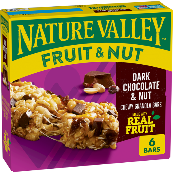 Nature Valley Dark Chocolate Nut Chewy Fruit and Nut Granola Bars
