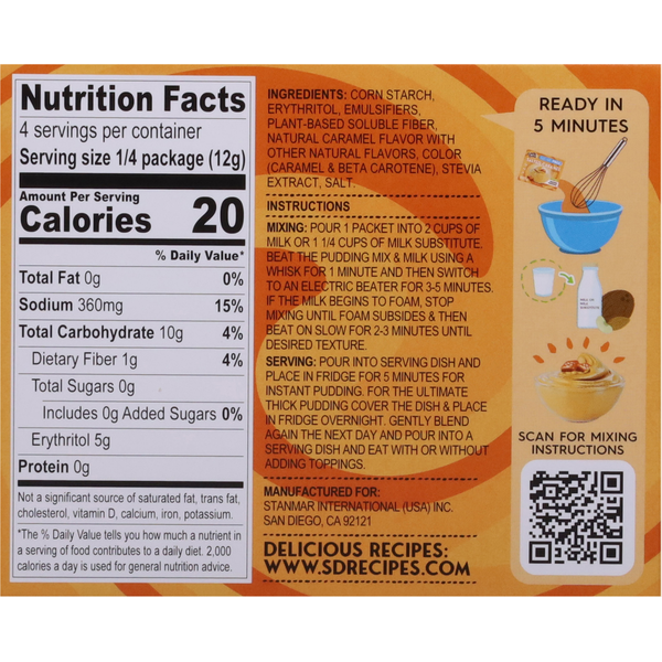 Simply Delish Sugar Free Salted Caramel Instant Pudding