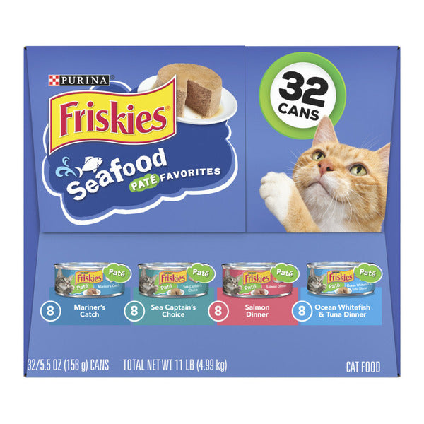 Purina Friskies Wet Cat Food Pate , Seafood Favorites