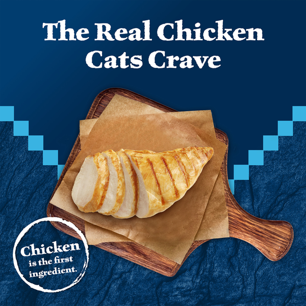 Blue Buffalo Wilderness High Protein Grain Free, Natural Adult Pate Wet Cat Food, Chicken DestGlow