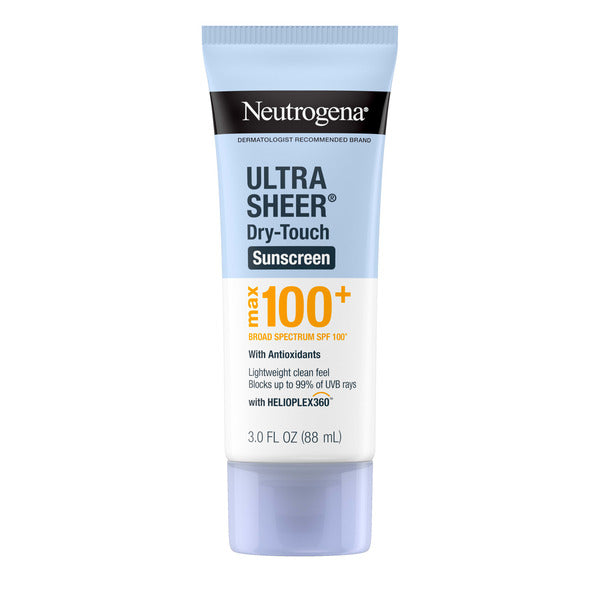 Neutrogena Ultra Sheer Dry-Touch SPF 100 Sunscreen Lotion, 3 fl. oz DestGlow