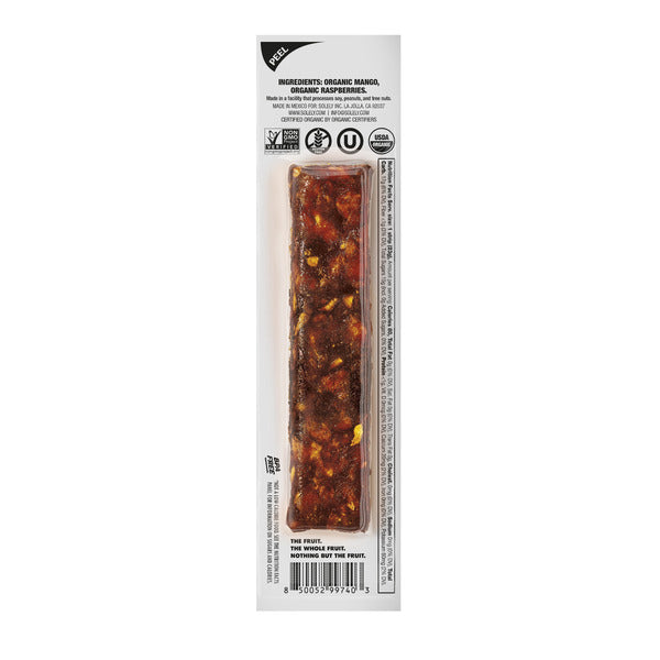 Solely: Fruit Jerky Mango & Raspberry, Organic, Single Strip