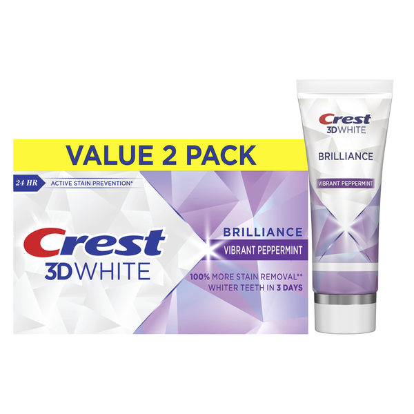 Crest 3D White Brilliance Vibrant Peppermint Teeth Whitening Toothpaste
