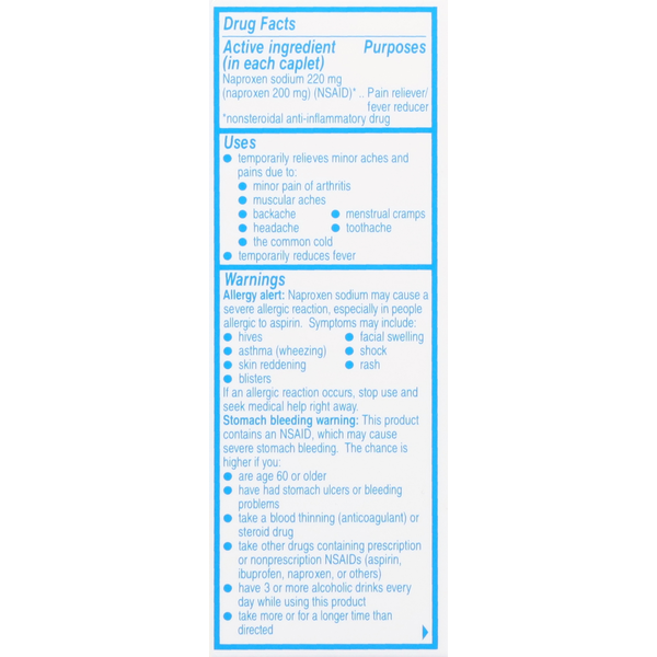 Aleve Pain Reliever/Fever Reducer, Caplets