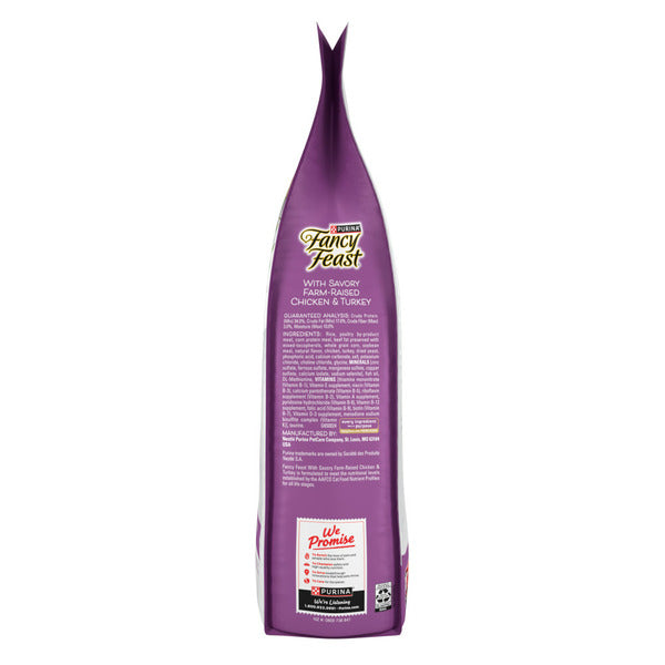Purina Fancy Feast Dry Cat Food with Savory Farm-Raised Chicken and Turkey