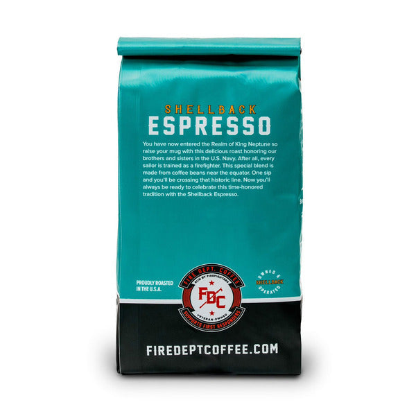 Fire Department Coffee Inc. Shellback Espresso, Premium Ground Coffee, Medium Roast