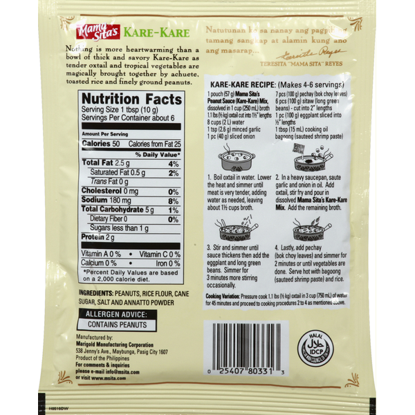 Mama Sita Peanut Sauce Mix, Kare-Kare