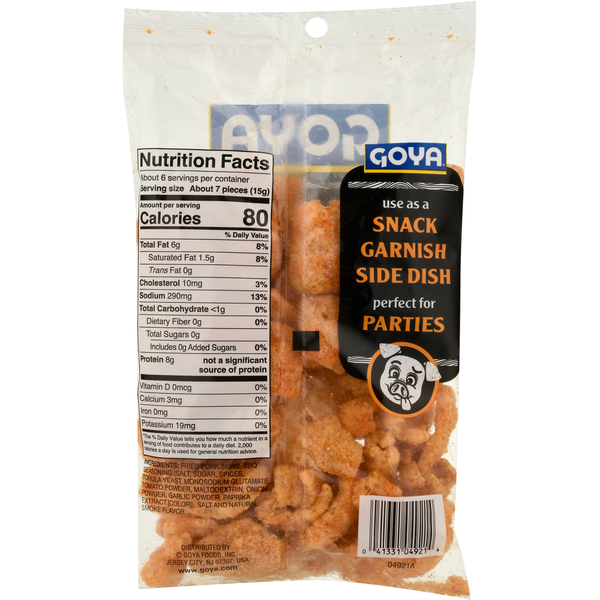 Goya Chicharrones Bar-B-Q Flavored Fried Pork Skins