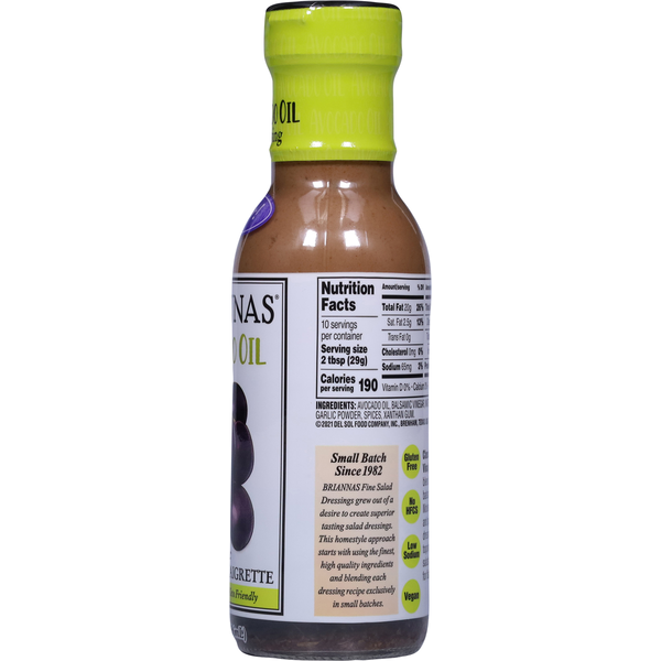 BRIANNAS Avocado Oil Classic Balsamic Vinaigrette Dressing