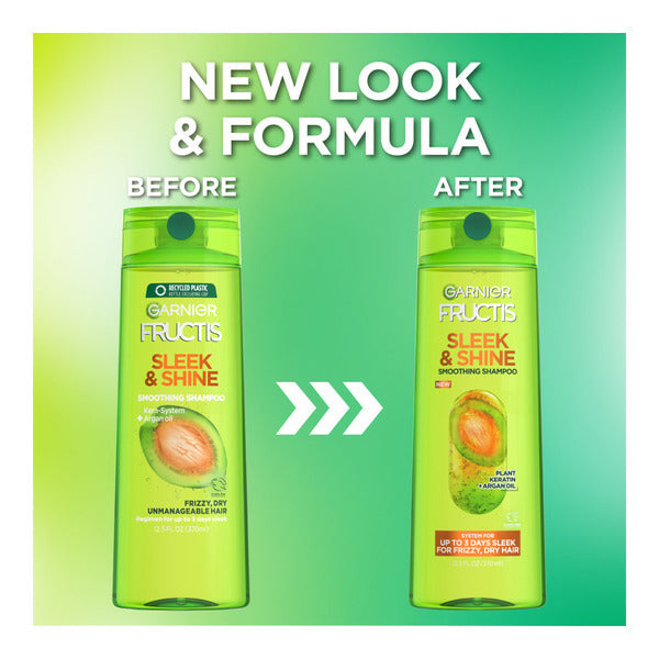 Garnier Fructis Sleek & Shine Smoothing Shampoo for Frizzy, Dry Hair DestGlow